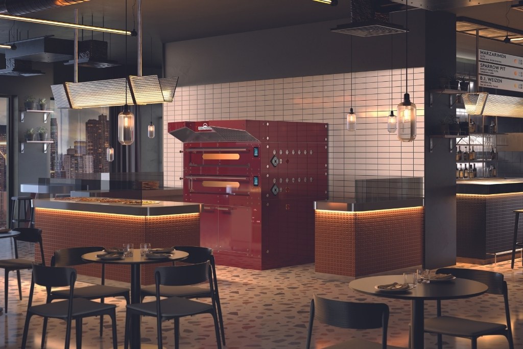 Professional electric oven in pizzeria: Bull by Italforni: technology and design