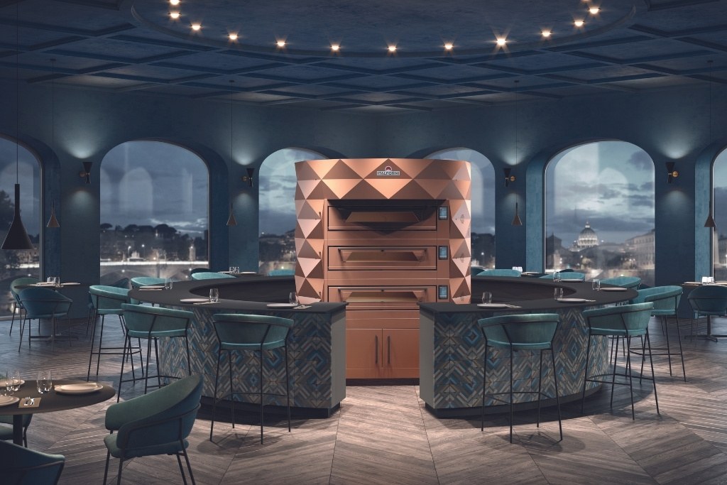 Design and technology in pizzeria with a professional electric oven: Diamond by Italforni